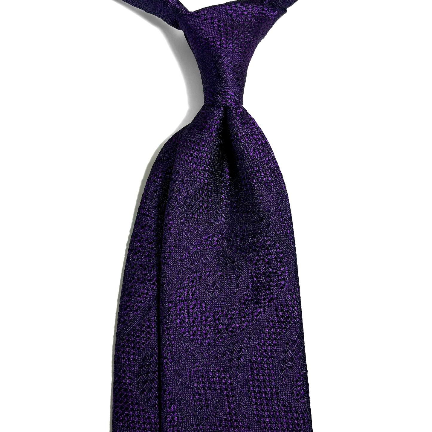 PHOENIX Purple Paisley Silk Grenadine Jacquard Tie