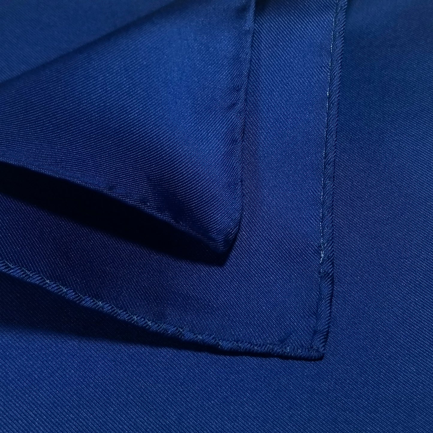 12.5" Solid Royal Blue Silk Twill Pocket Square
