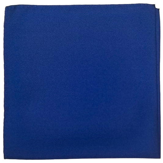 12.5" Solid Royal Blue Silk Twill Pocket Square