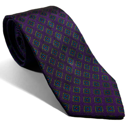 Purple Diamond Silk Jacquard Tie