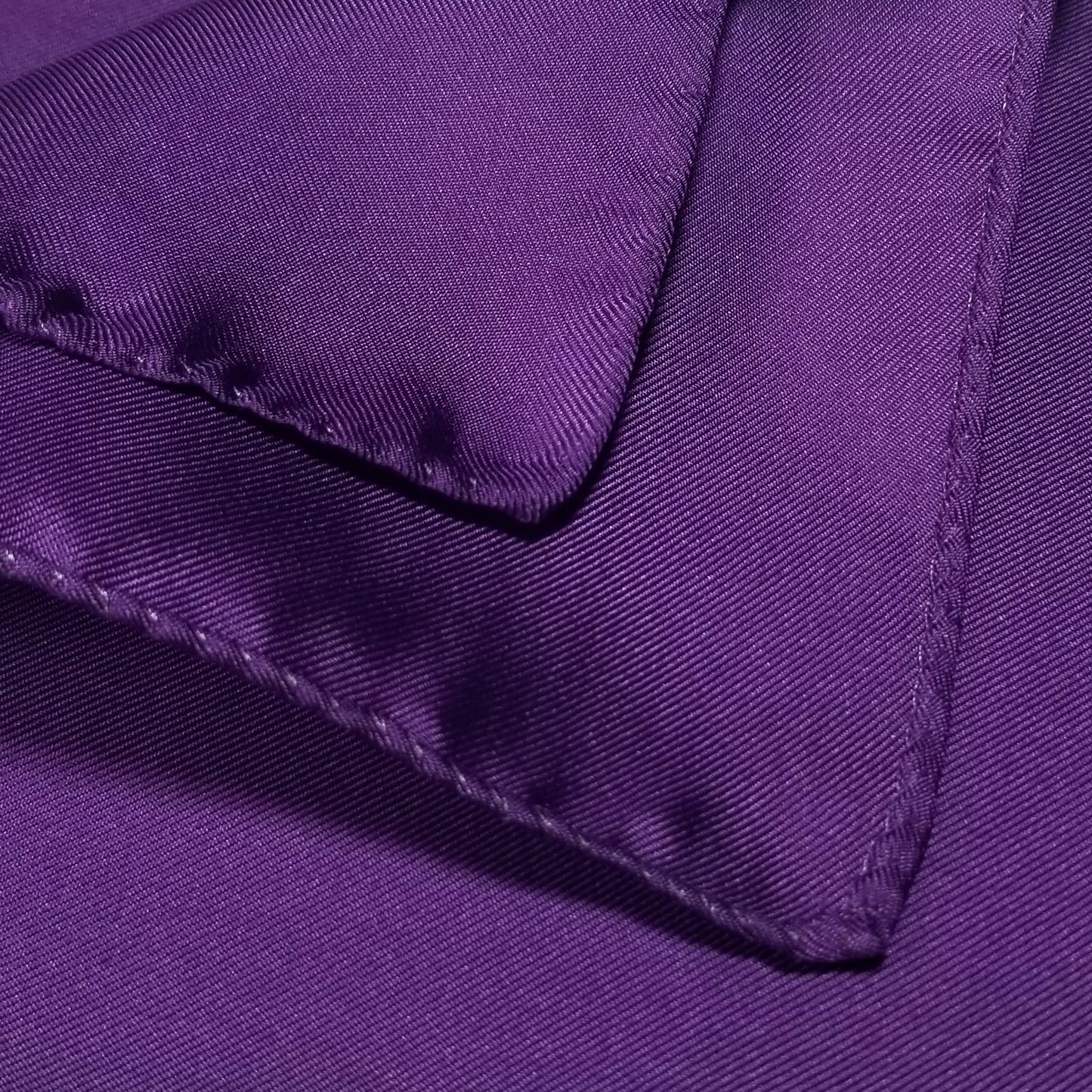 12.5" Solid Purple Silk Twill Pocket Square