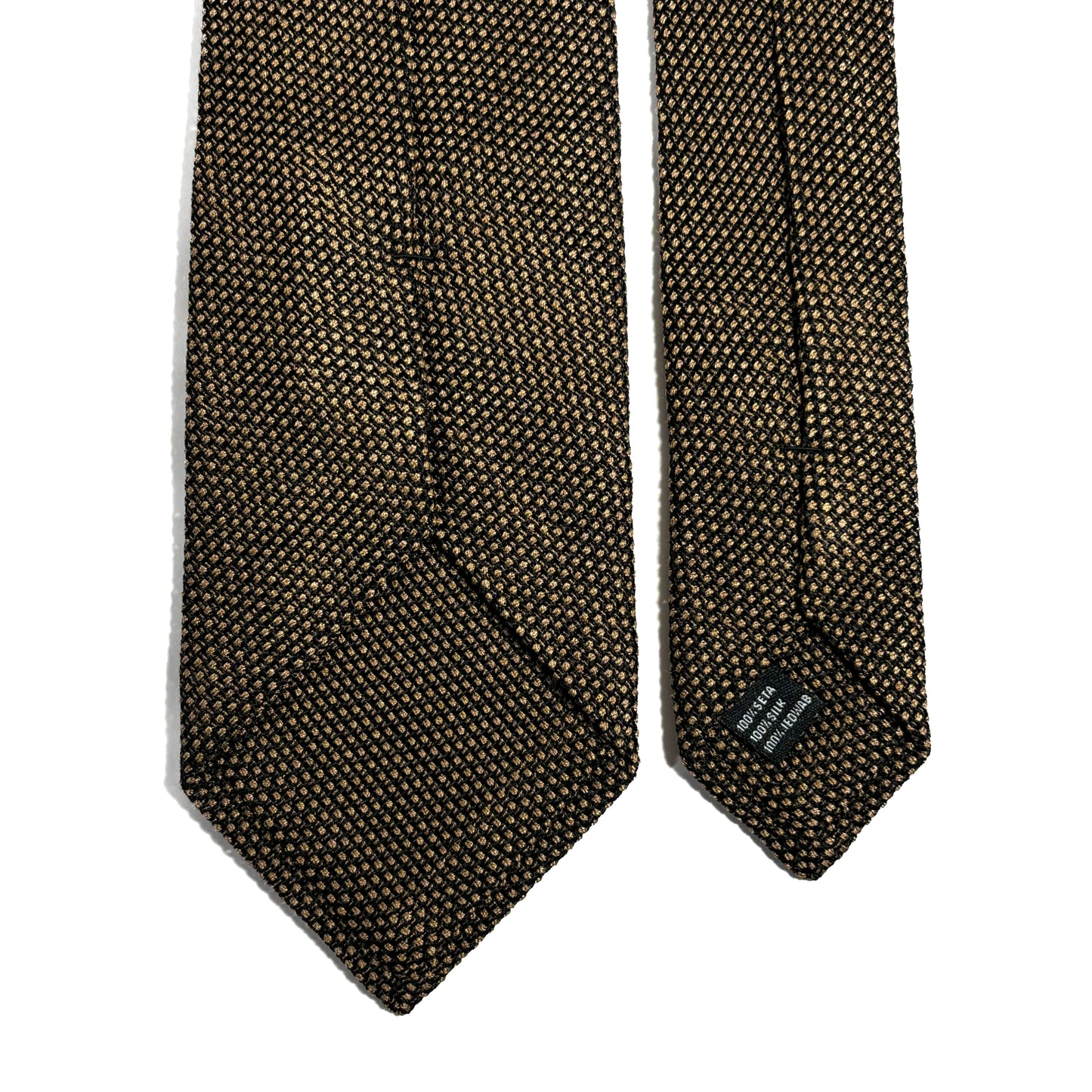 Golden Brown Silk Grenadine Tie (Garza Fina)