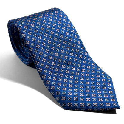 Blue Small Floral Silk Tie