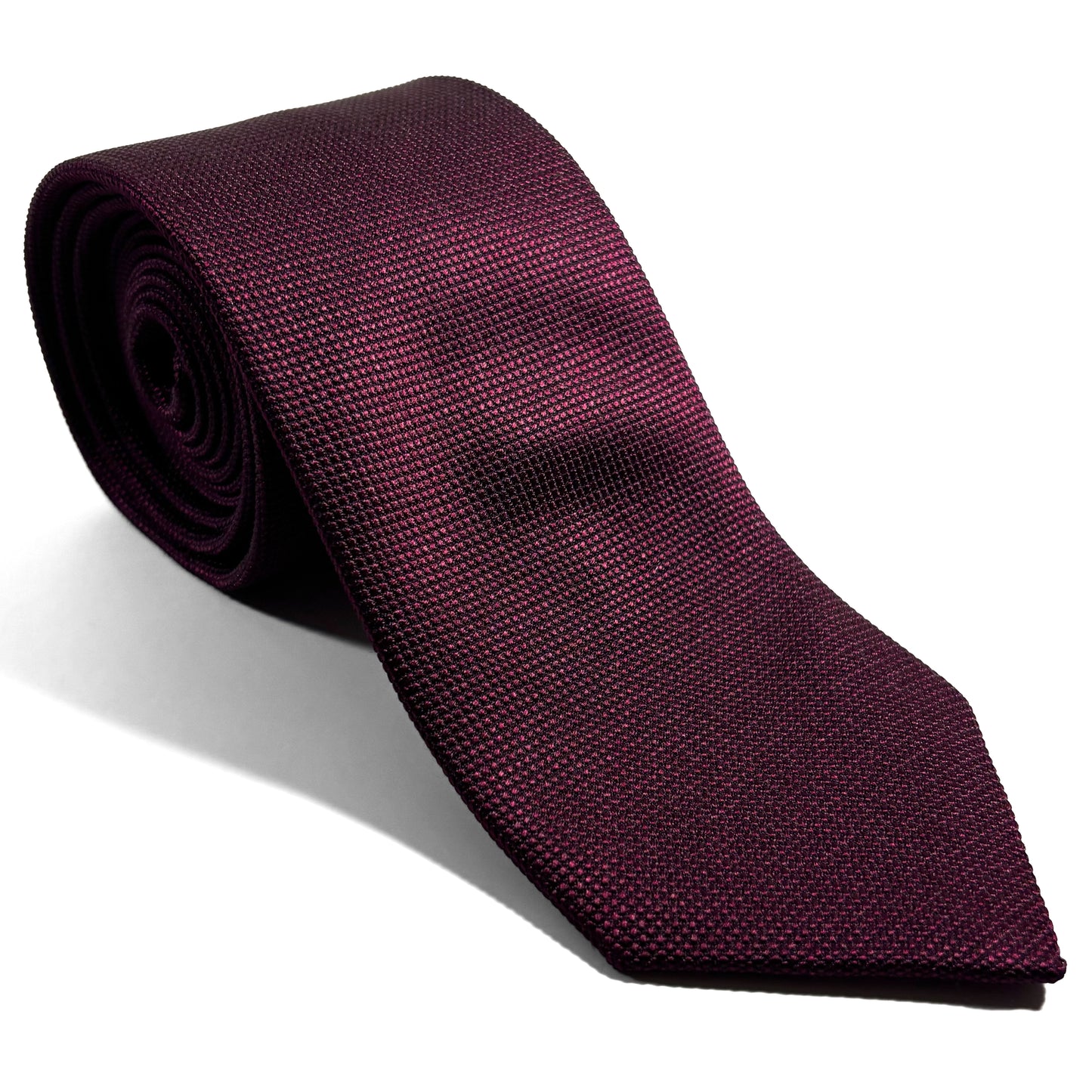 Burgundy Solid Silk Jacquard Tie