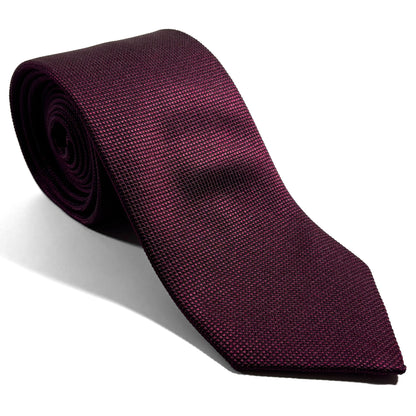 Burgundy Solid Silk Jacquard Tie