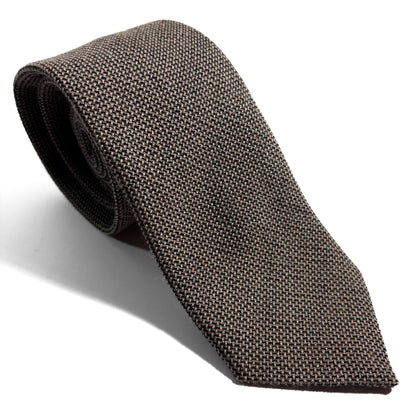 Beige Wool/Silk Grenadine Tie (Garza Fina)