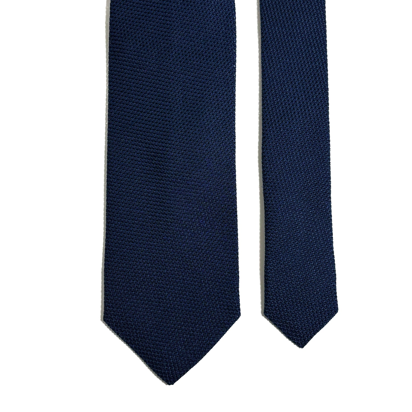 Dark Blue Silk Grenadine Tie (Garza Fina)