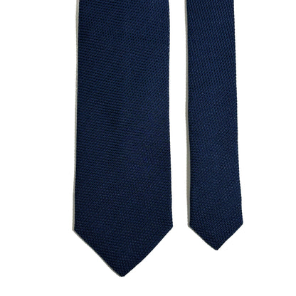 Dark Blue Silk Grenadine Tie (Garza Fina)