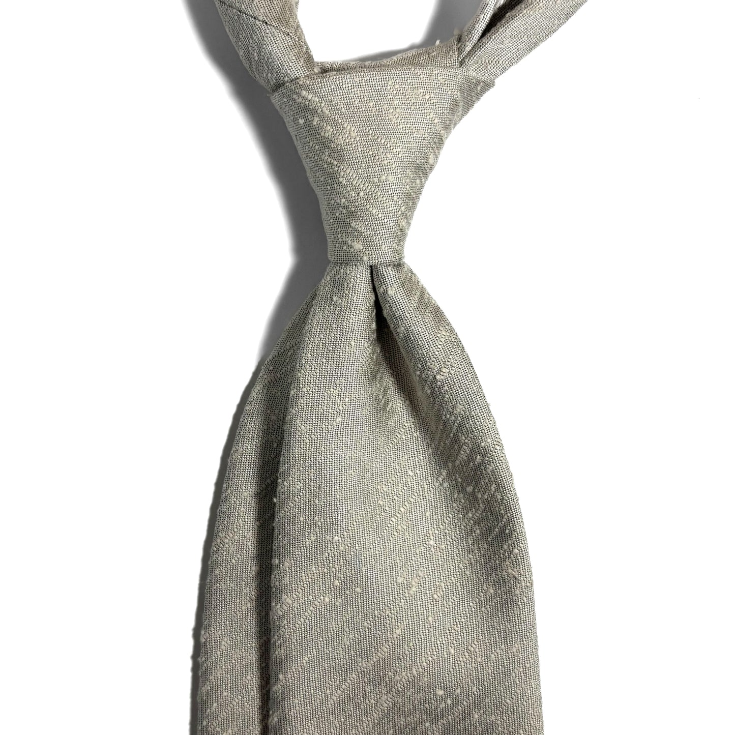 Untipped Ivory Silk Shantung Tie