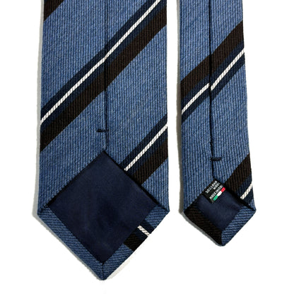 Light Blue Striped Wool/Silk Tie