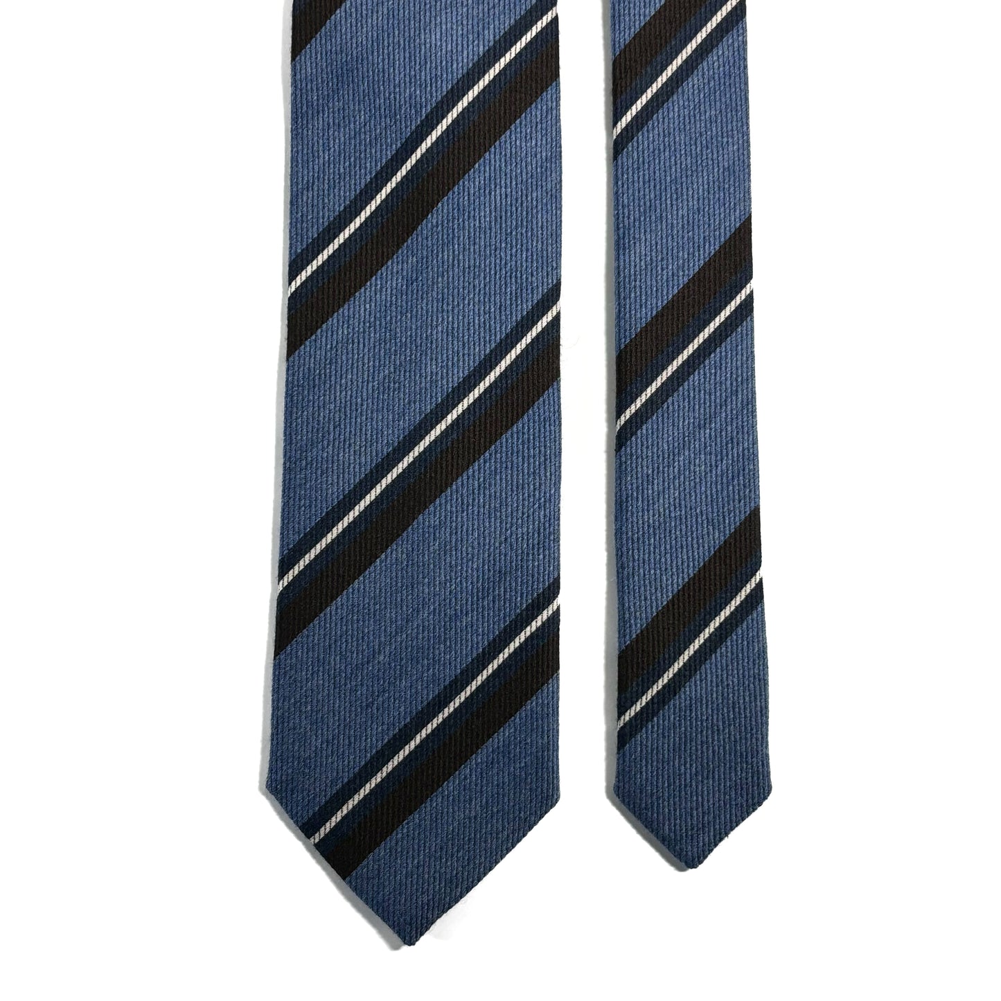 Light Blue Striped Wool/Silk Tie