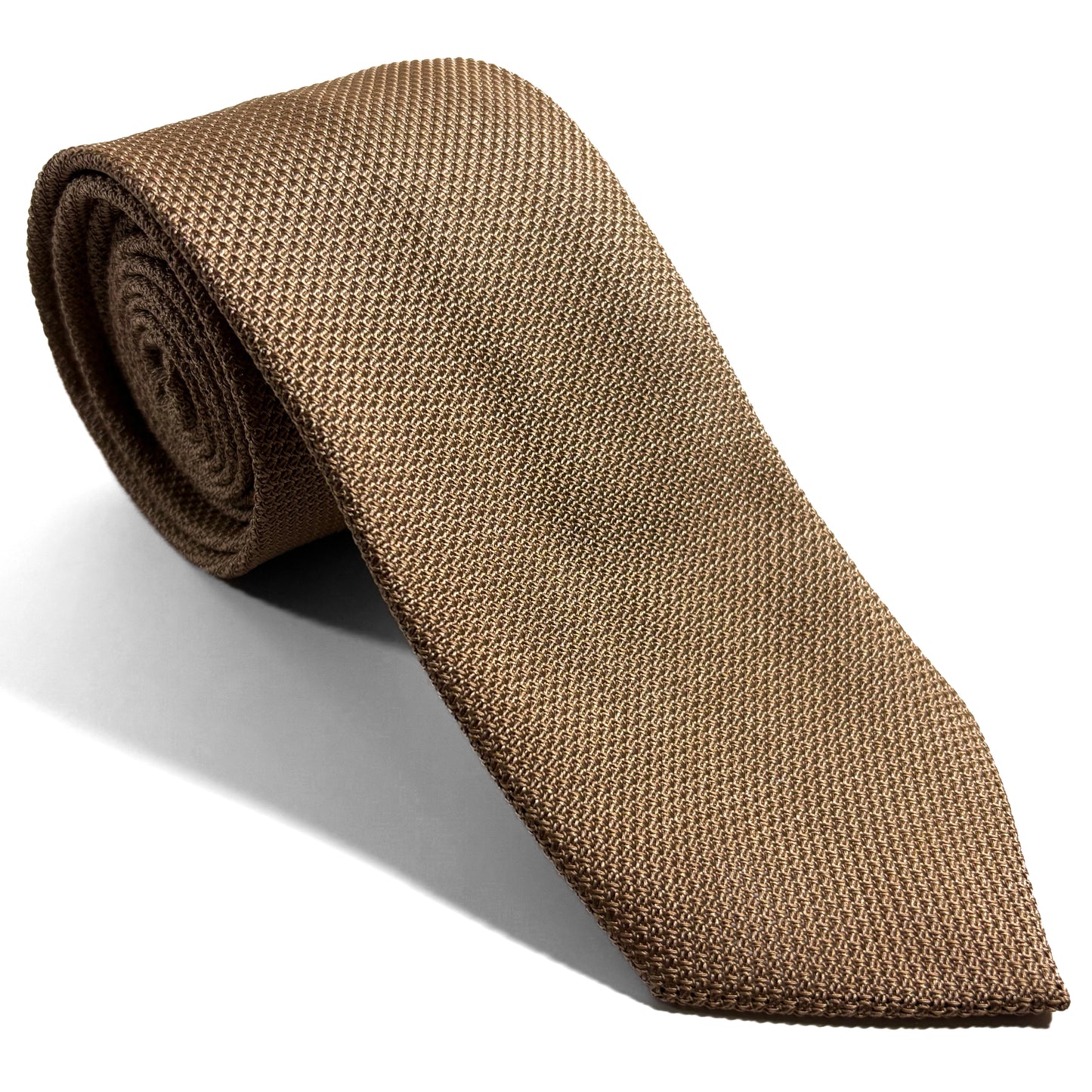Beige Silk Grenadine Tie (Garza Fina)
