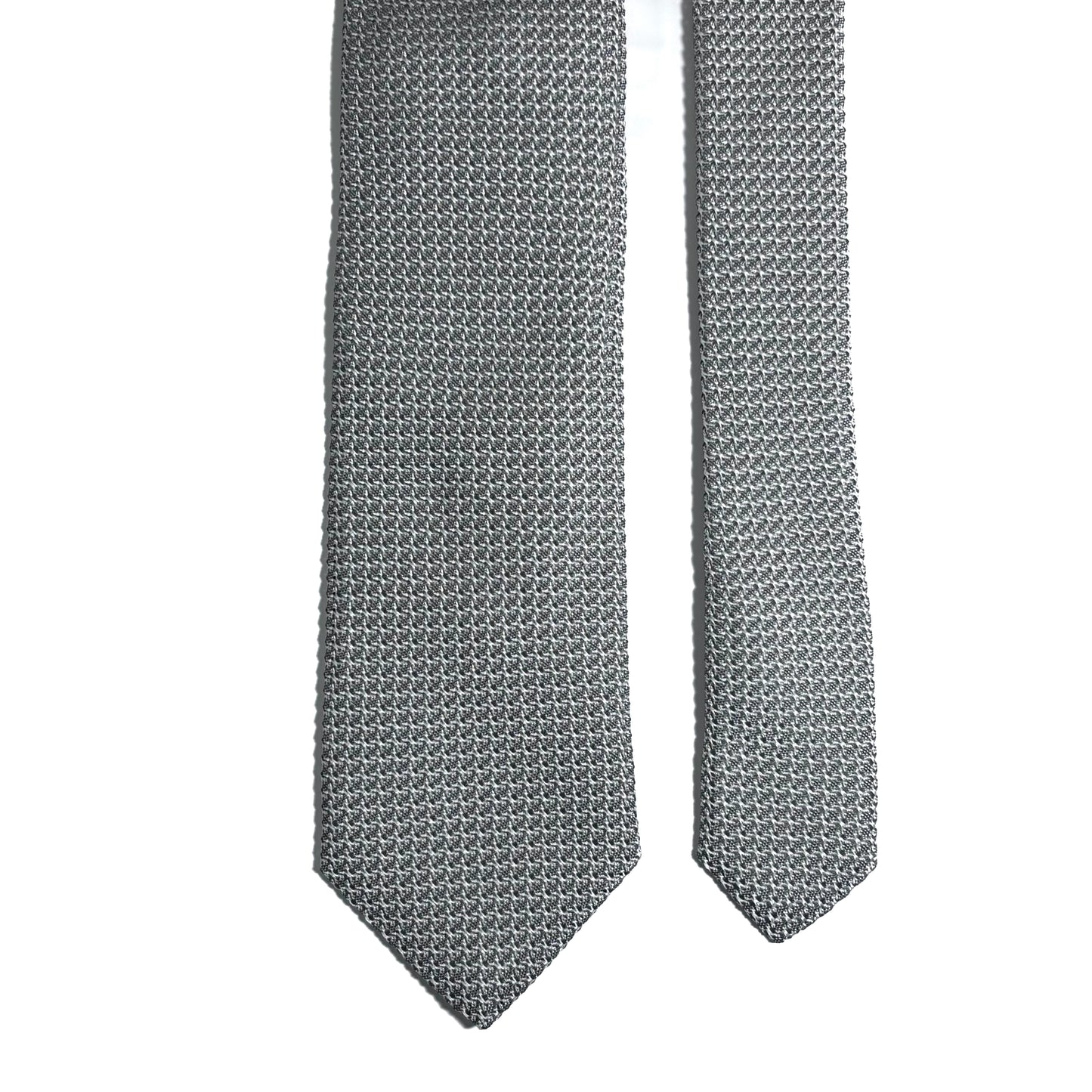 Silver Silk Grenadine Tie (Garza Grossa)