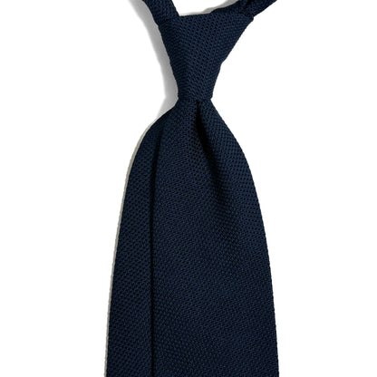 Navy Blue Silk Grenadine Tie (Garza Fina)
