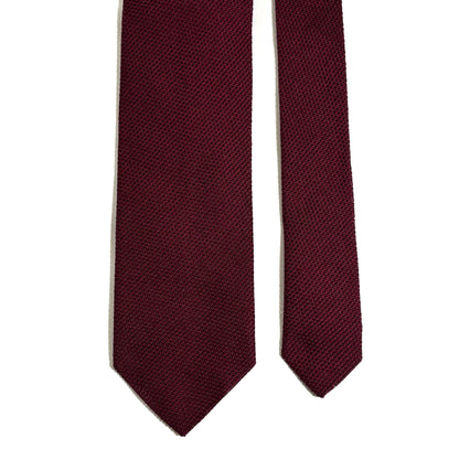 Burgundy Silk Grenadine Tie (Garza Fina)