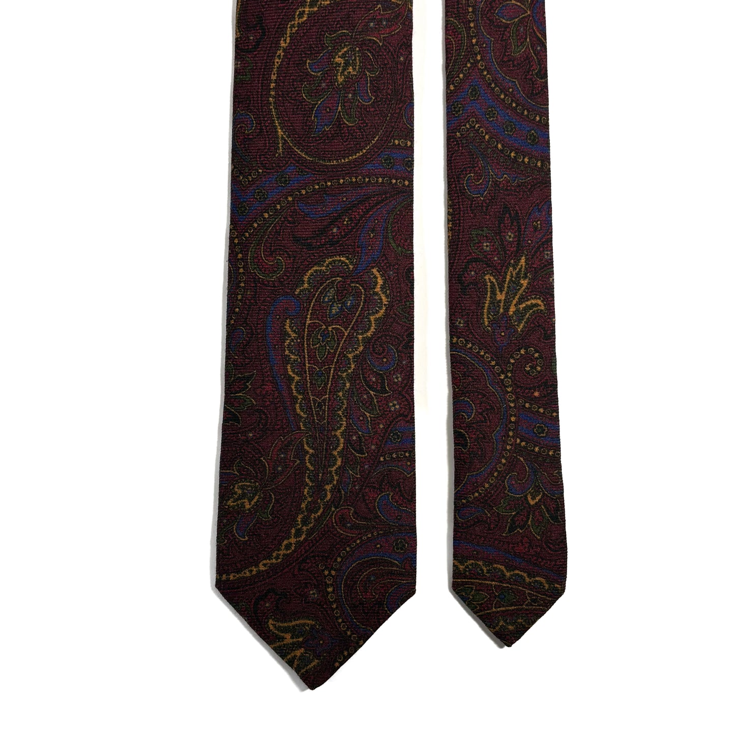 Burgundy Paisley Wool/Silk Tie