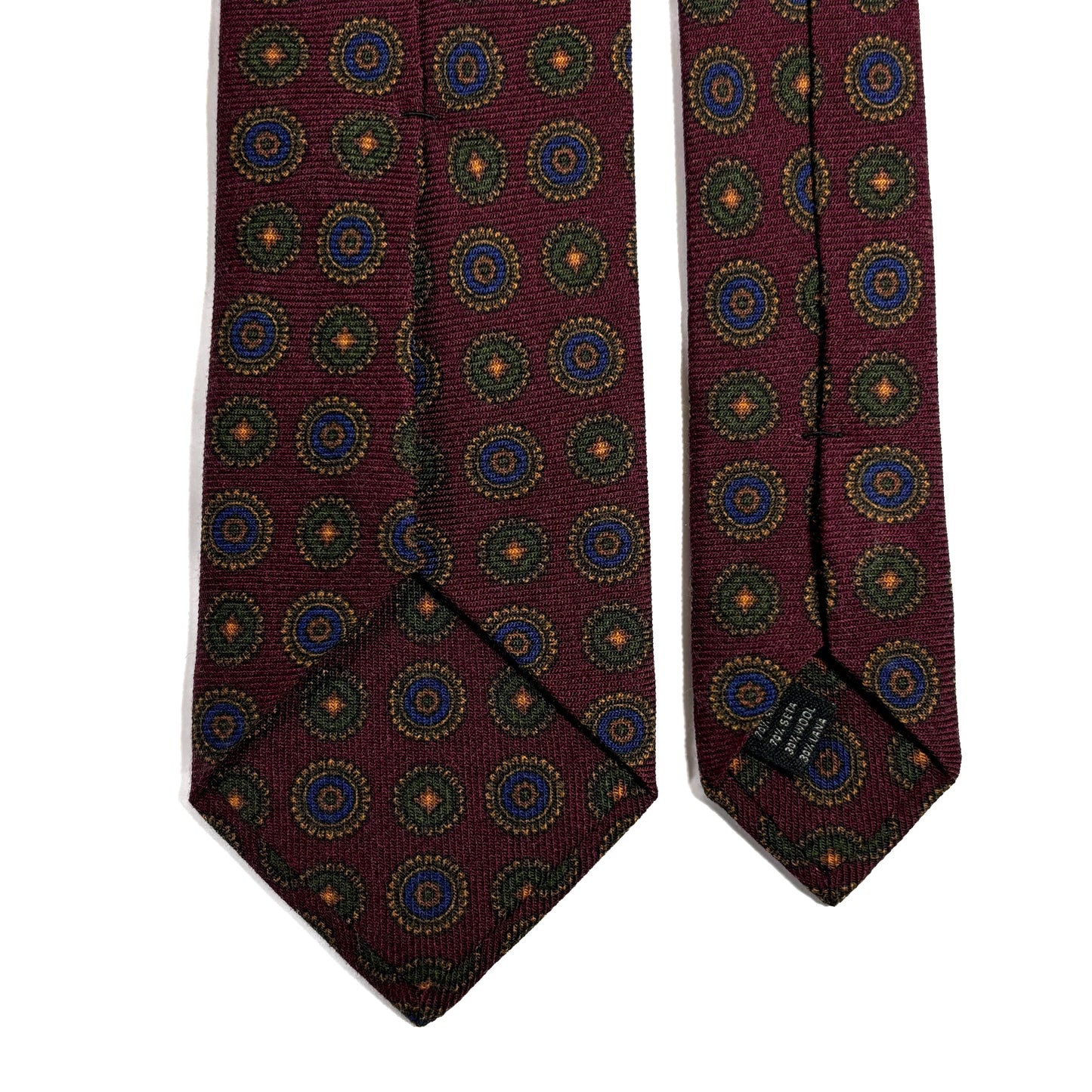 Burgundy Floral Medallion Wool/Silk Tie