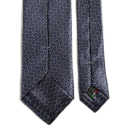 Gray Geometric Silk Satin Tie