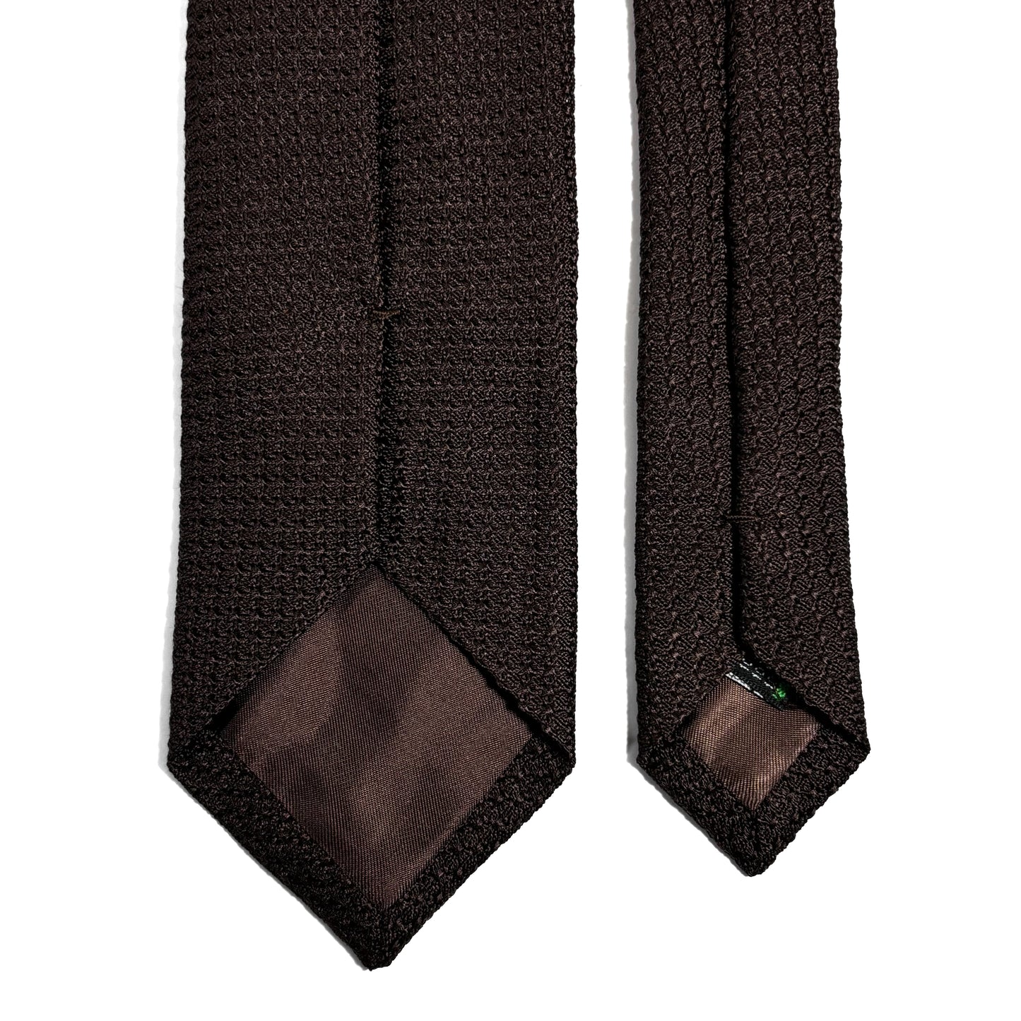 Dark Brown Silk Grenadine Tie (Garza Grossa)