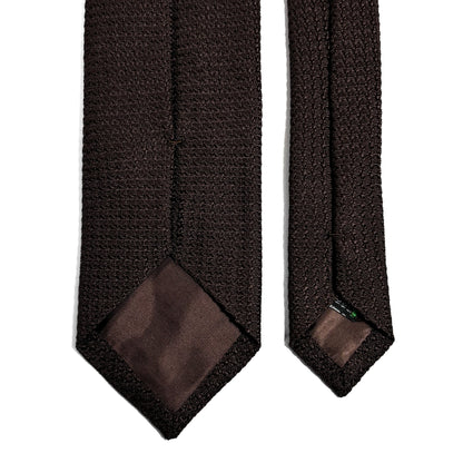 Dark Brown Silk Grenadine Tie (Garza Grossa)