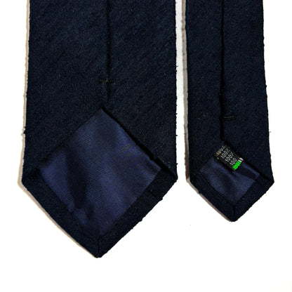 Navy Blue Silk Shantung Tie