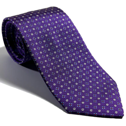 Purple Floral Silk Jacquard Tie