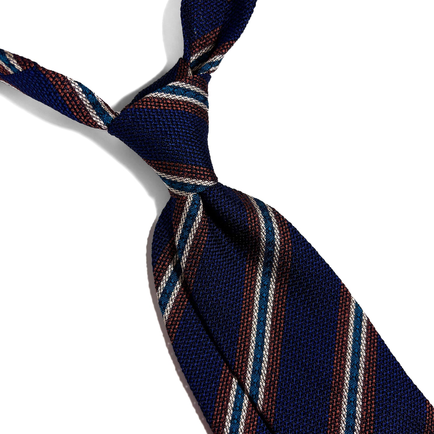 Blue Striped Italian Silk Grenadine Tie