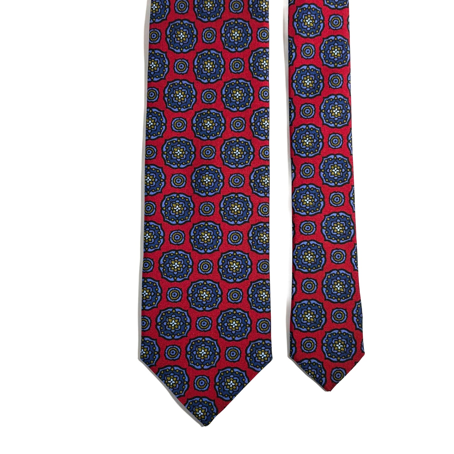 Red Large Floral Ancient Madder Silk Tie