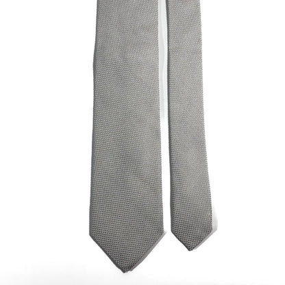 Silver Silk Grenadine Tie (Garza Fina)