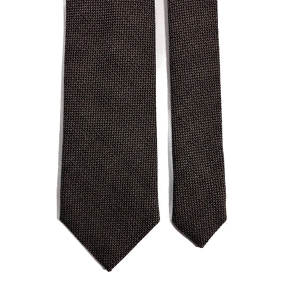 Taupe Brown Wool/Silk Grenadine Tie (Garza Fina)