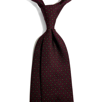 Burgundy Small Paisley Italian Madder Silk Tie
