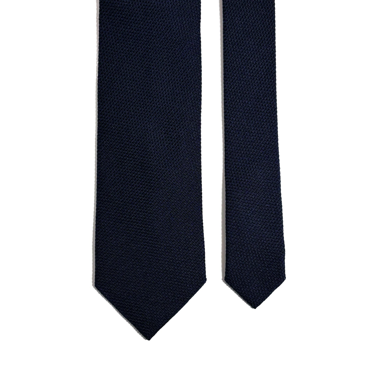 Midnight Blue Silk Grenadine Tie (Garza Fina)