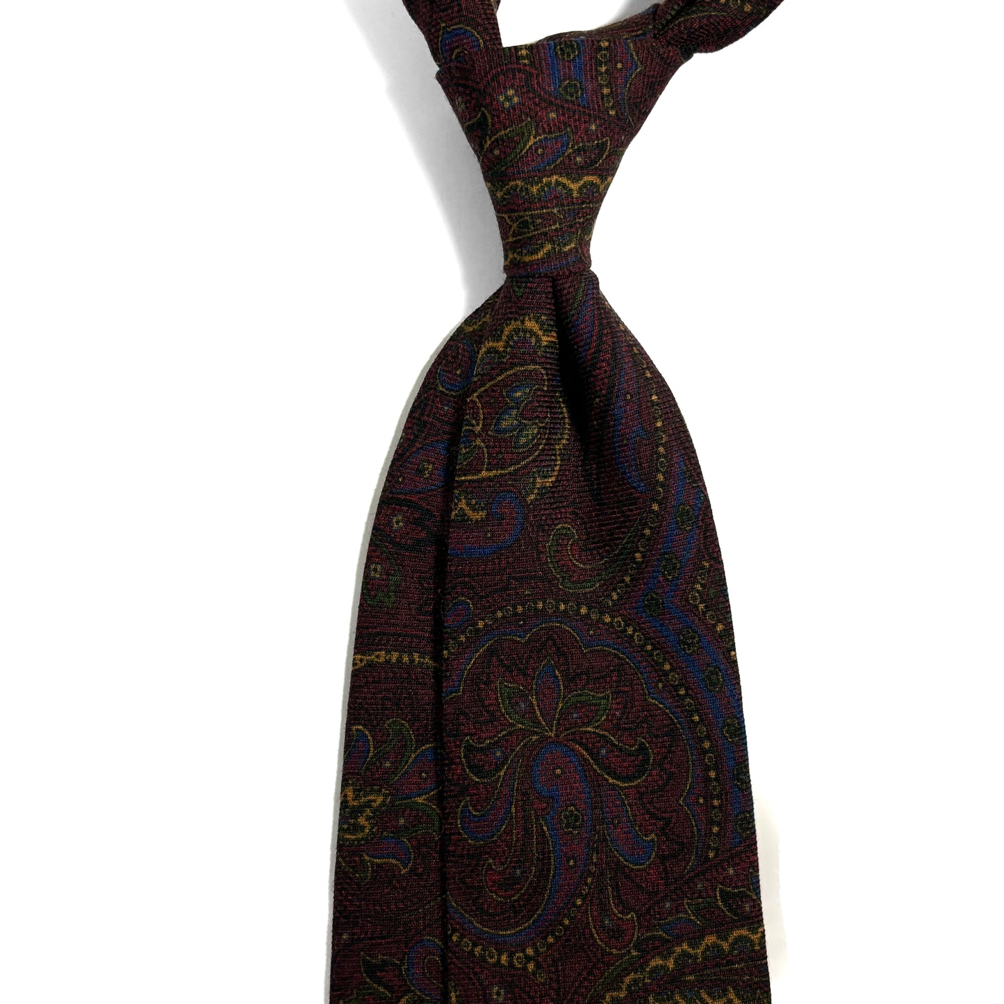 Burgundy Paisley Wool/Silk Tie