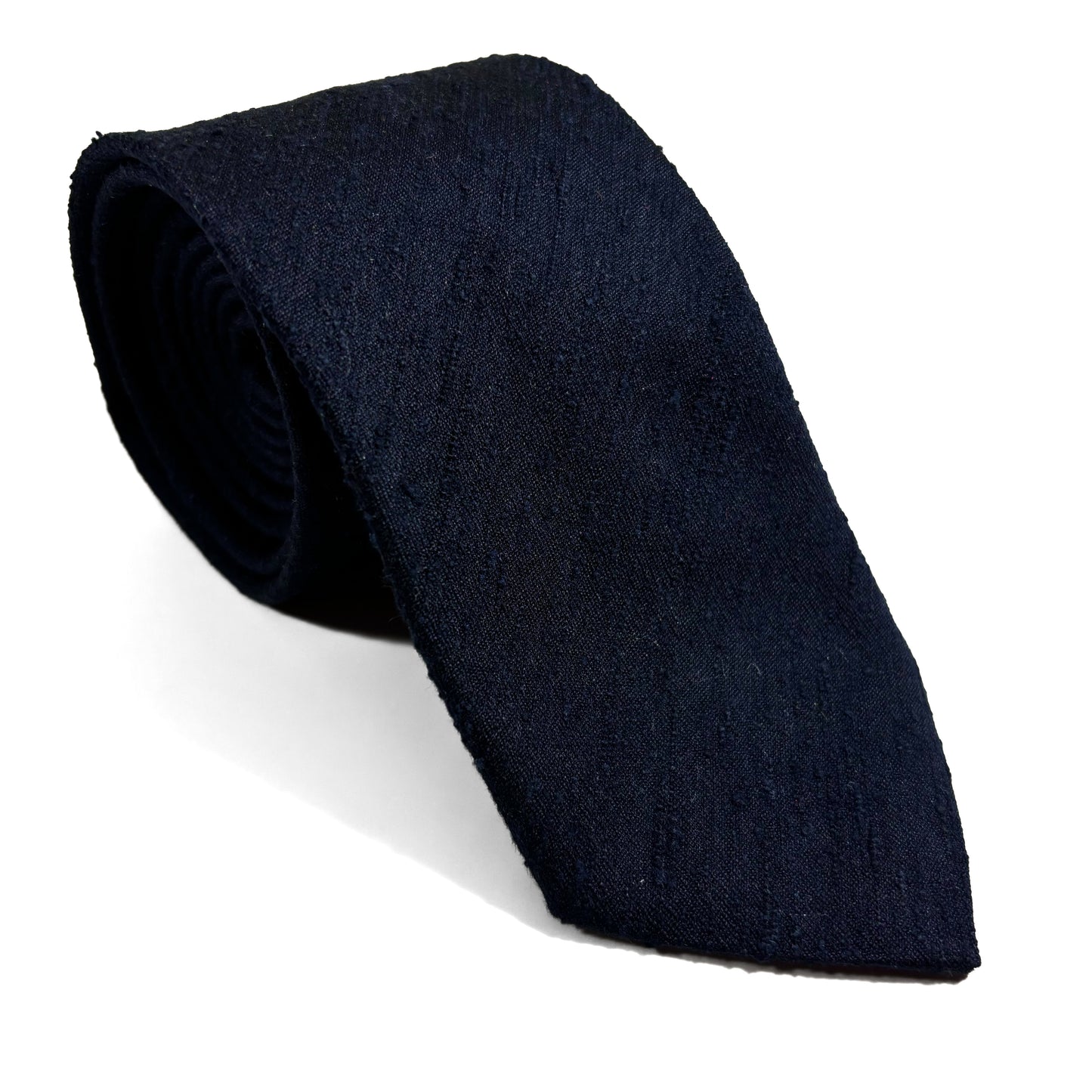 Navy Blue Silk Shantung Tie