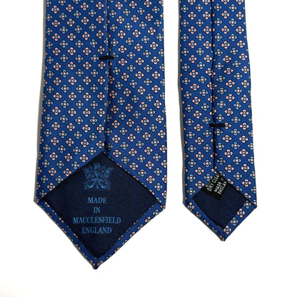 Blue Small Floral Silk Tie