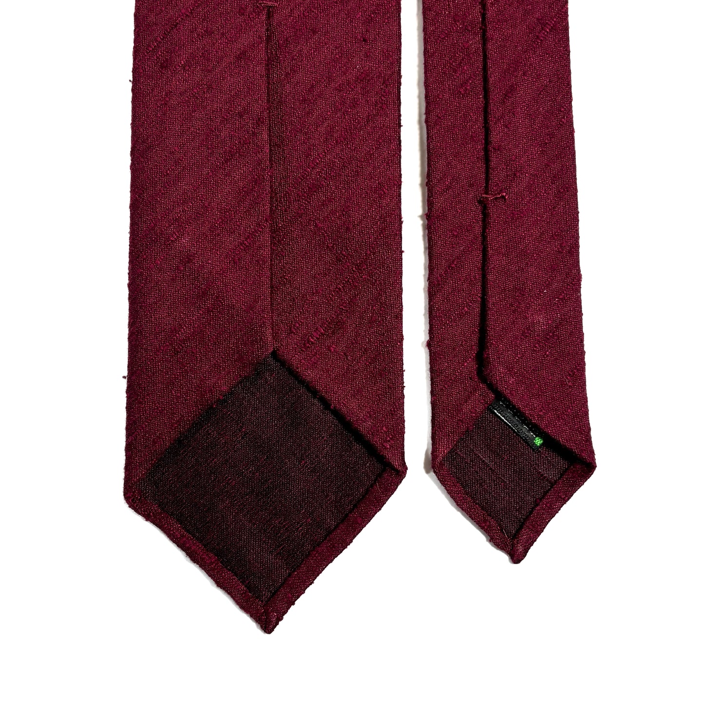 Untipped Red Silk Shantung Tie