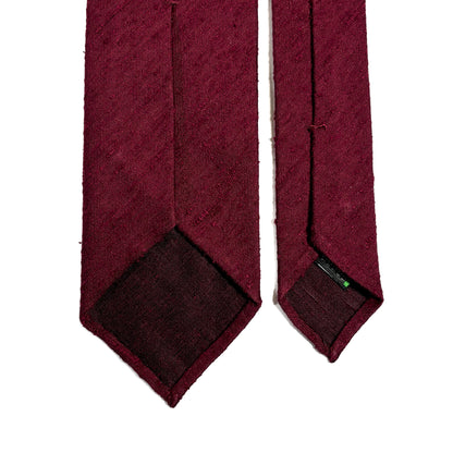 Untipped Red Silk Shantung Tie