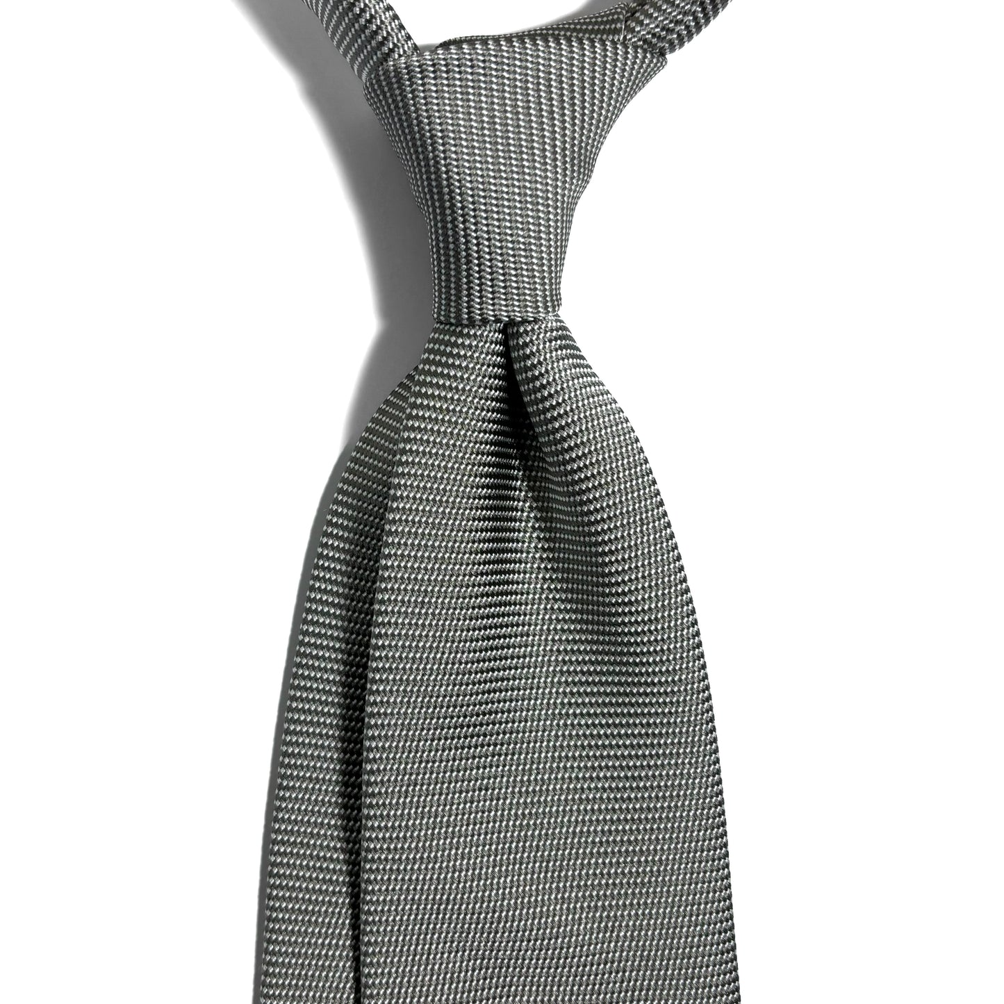 Gray Micro-Check Silk Jacquard Tie