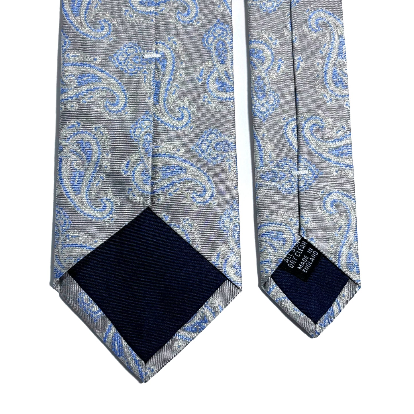 Light Gray Paisley Jacquard Silk Tie