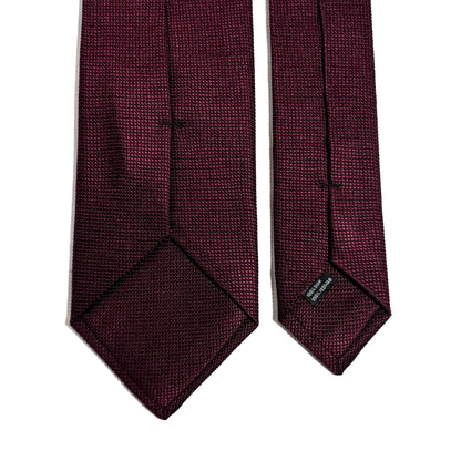 Burgundy Solid Silk Jacquard Tie