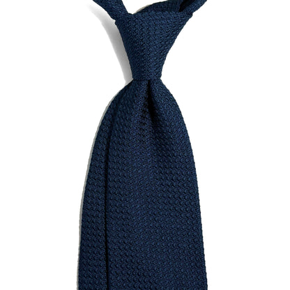 Prussian Navy Blue Silk Grenadine Tie (Garza Grossa)