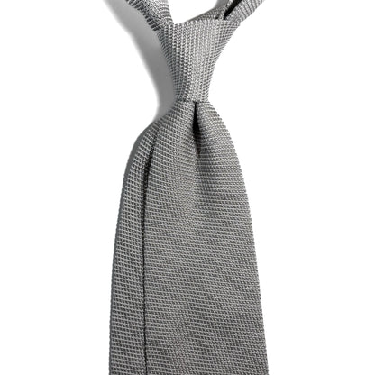 Silver Silk Grenadine Tie (Garza Fina)