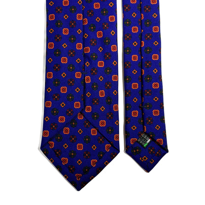 Royal Blue Floral Ancient Madder Silk Tie