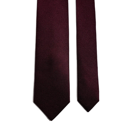 Burgundy Solid Silk Jacquard Tie