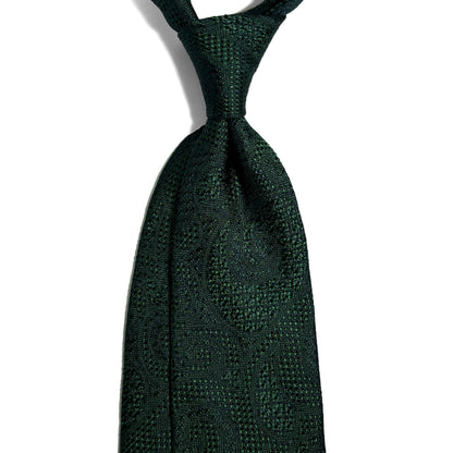 PHOENIX Green Paisley Silk Grenadine Jacquard Tie