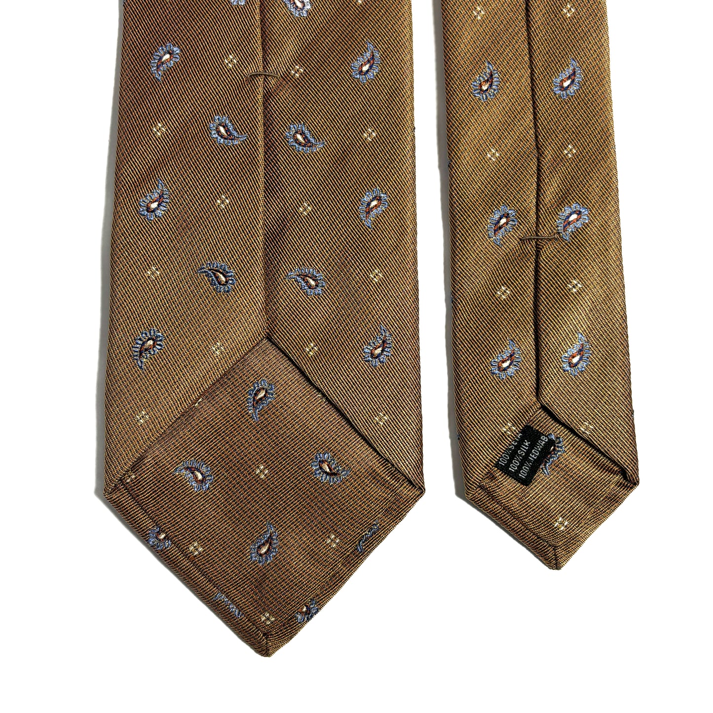 Light Brown Small Paisley Silk Jacquard Tie