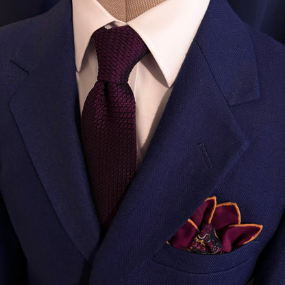 Plum Purple Silk Grenadine Tie (Garza Grossa)