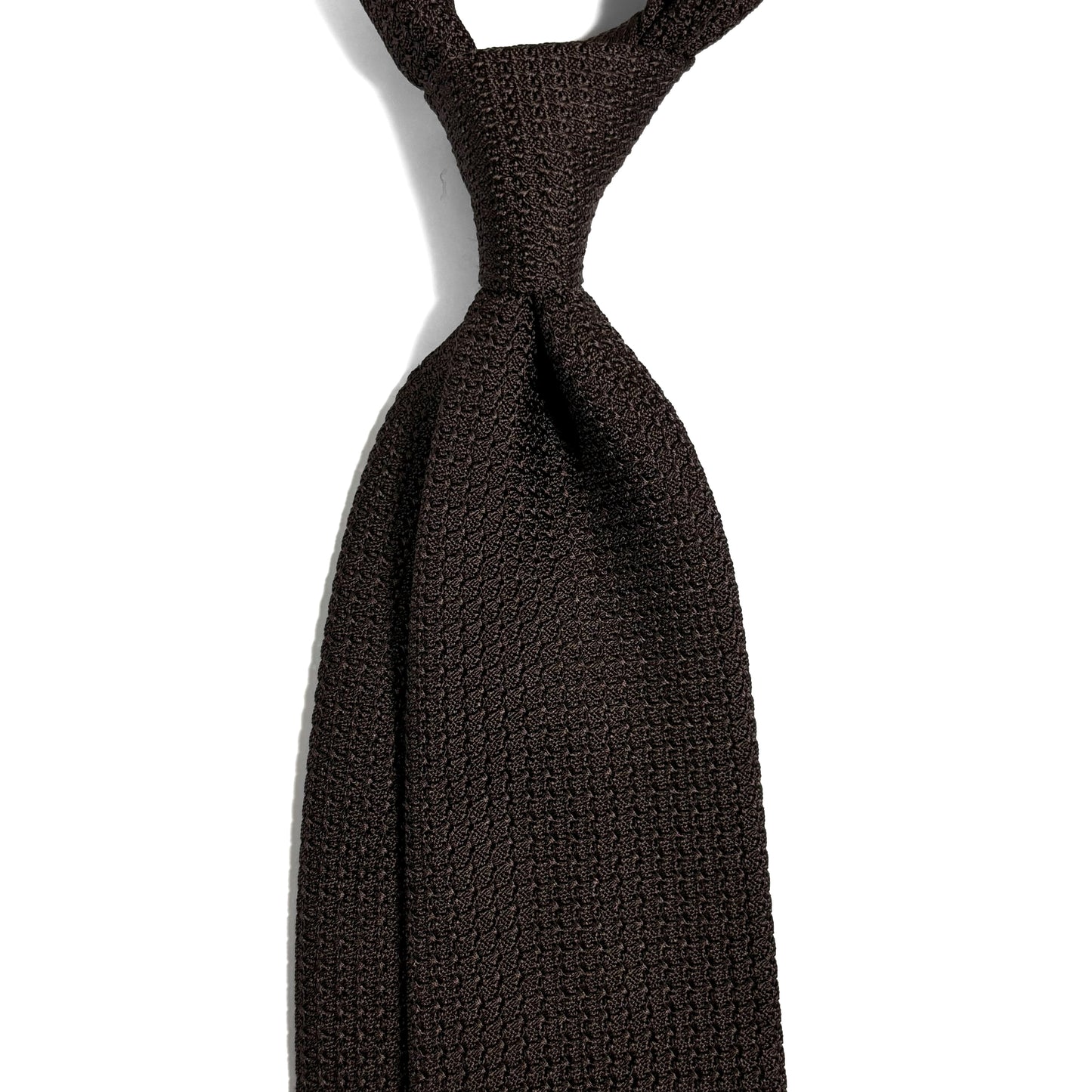 Dark Brown Silk Grenadine Tie (Garza Grossa)