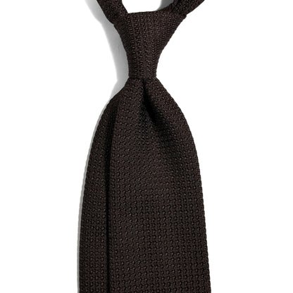 Dark Brown Silk Grenadine Tie (Garza Grossa)