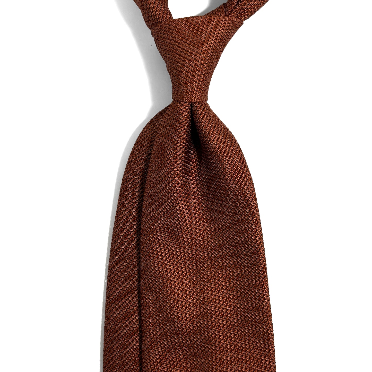 Burnt Orange/Brown Italian Grenadine Tie